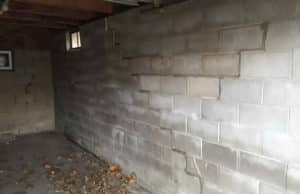 Foundation settlement before BDB Foundation Repair