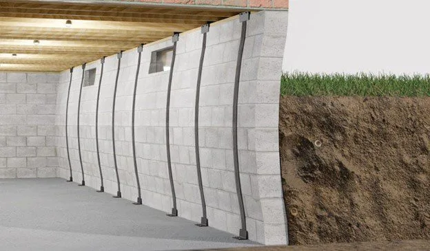 basement walls bowing