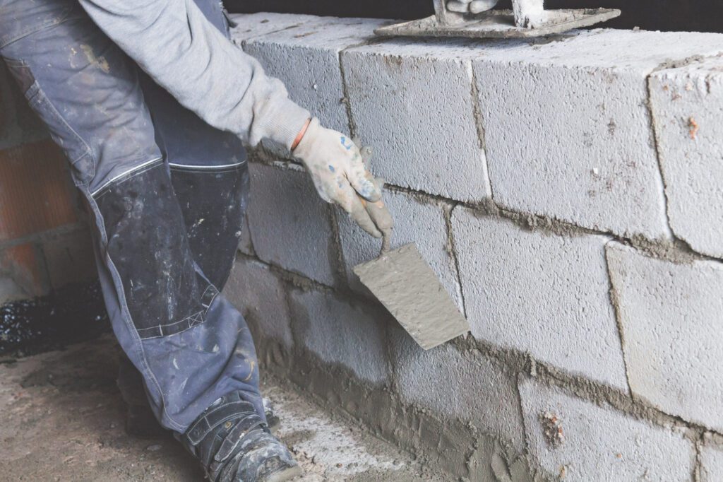 cement block foundation
