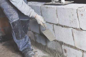 cement block foundation