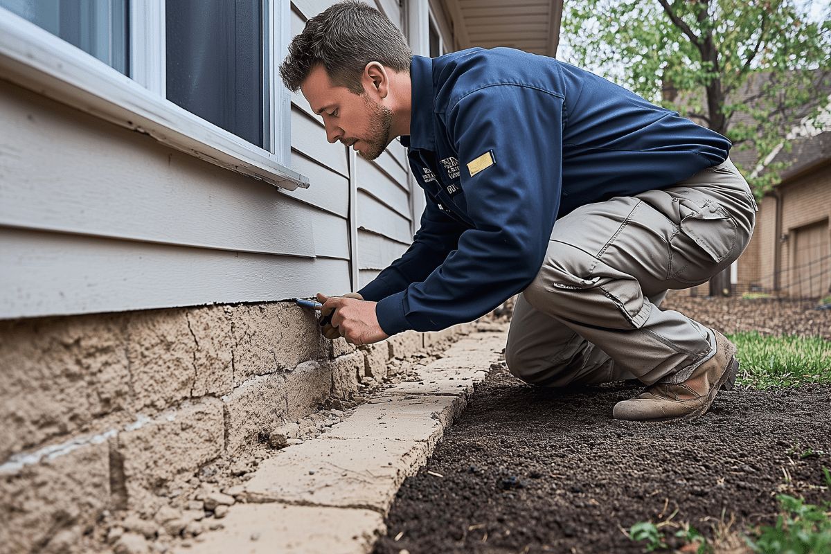 Foundation settlement damage