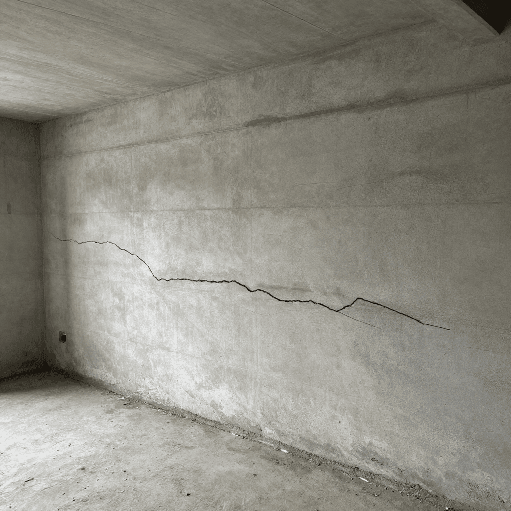 bowing or leaning basement walls